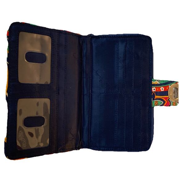 Vera Bradley Turn Lock Wallet Venetian Paisley Retired Hard to Find - Picture 4 of 12